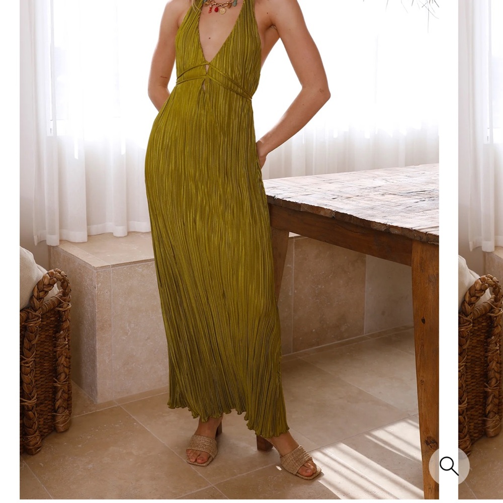 Elegant Olive Green Maxi Dress